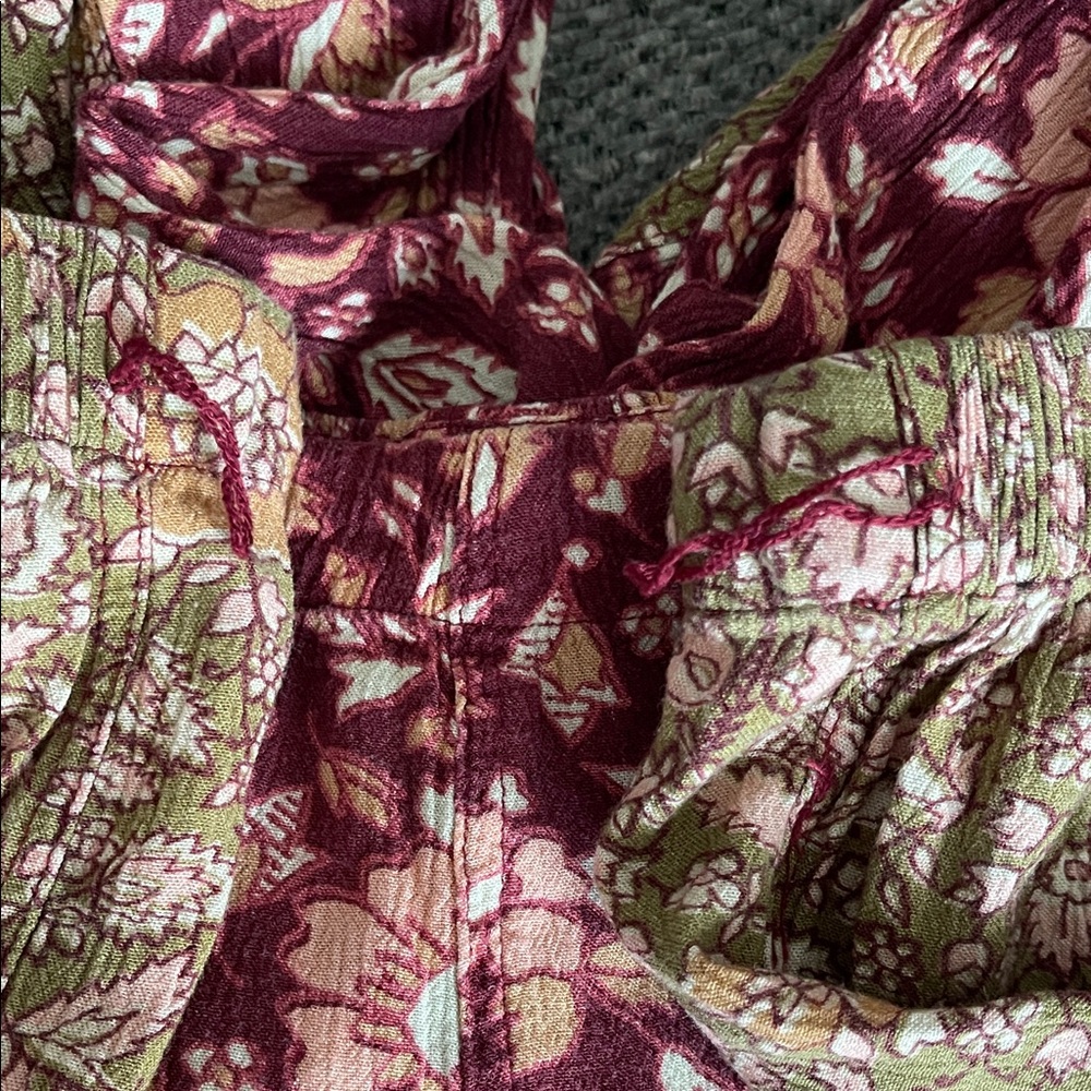 FP Movement by Free People Bali Sultry Boho Flare Pants Floral/Rust - Size Small - Picture 5 of 6